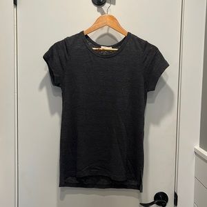 Semi-sheer Grey Basic Tee
